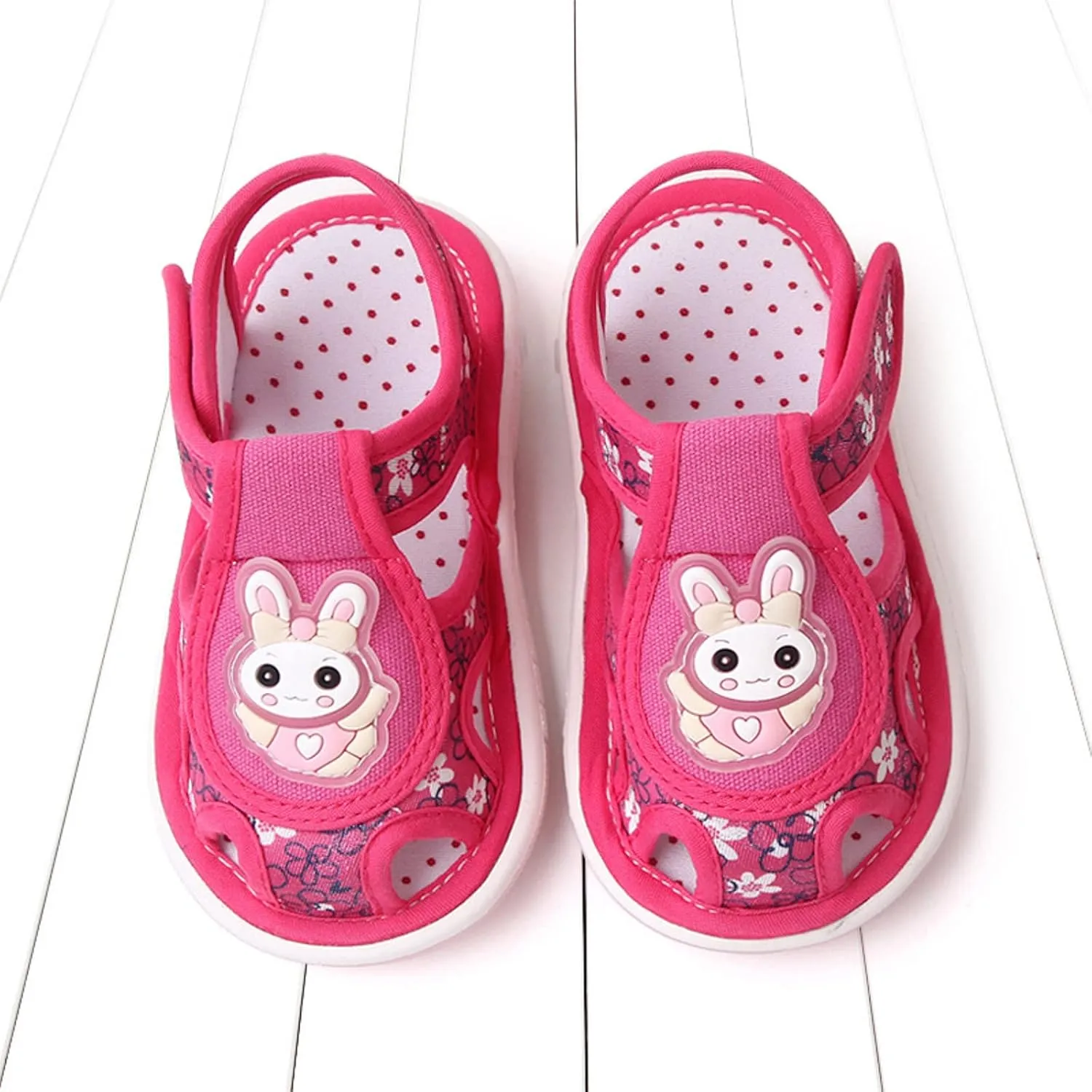 Baby Girl Sandals Closed-Toe Anti-Slip Premium Rubber Sole Toddler Boys Lightweight Hollow First Walkers Shoes