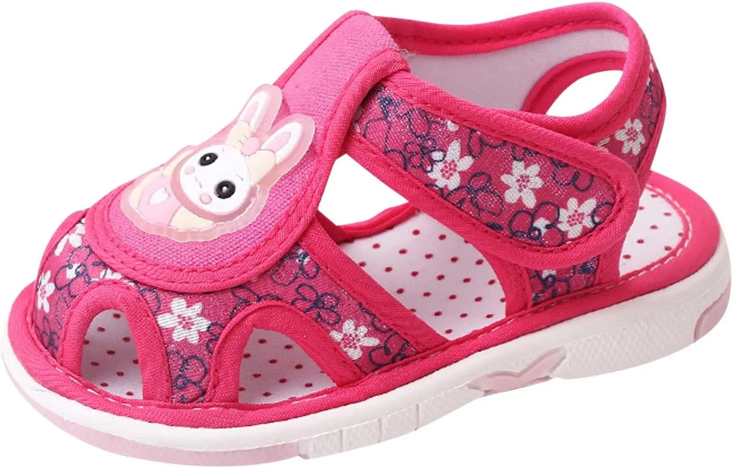 Baby Girl Sandals Closed-Toe Anti-Slip Premium Rubber Sole Toddler Boys Lightweight Hollow First Walkers Shoes
