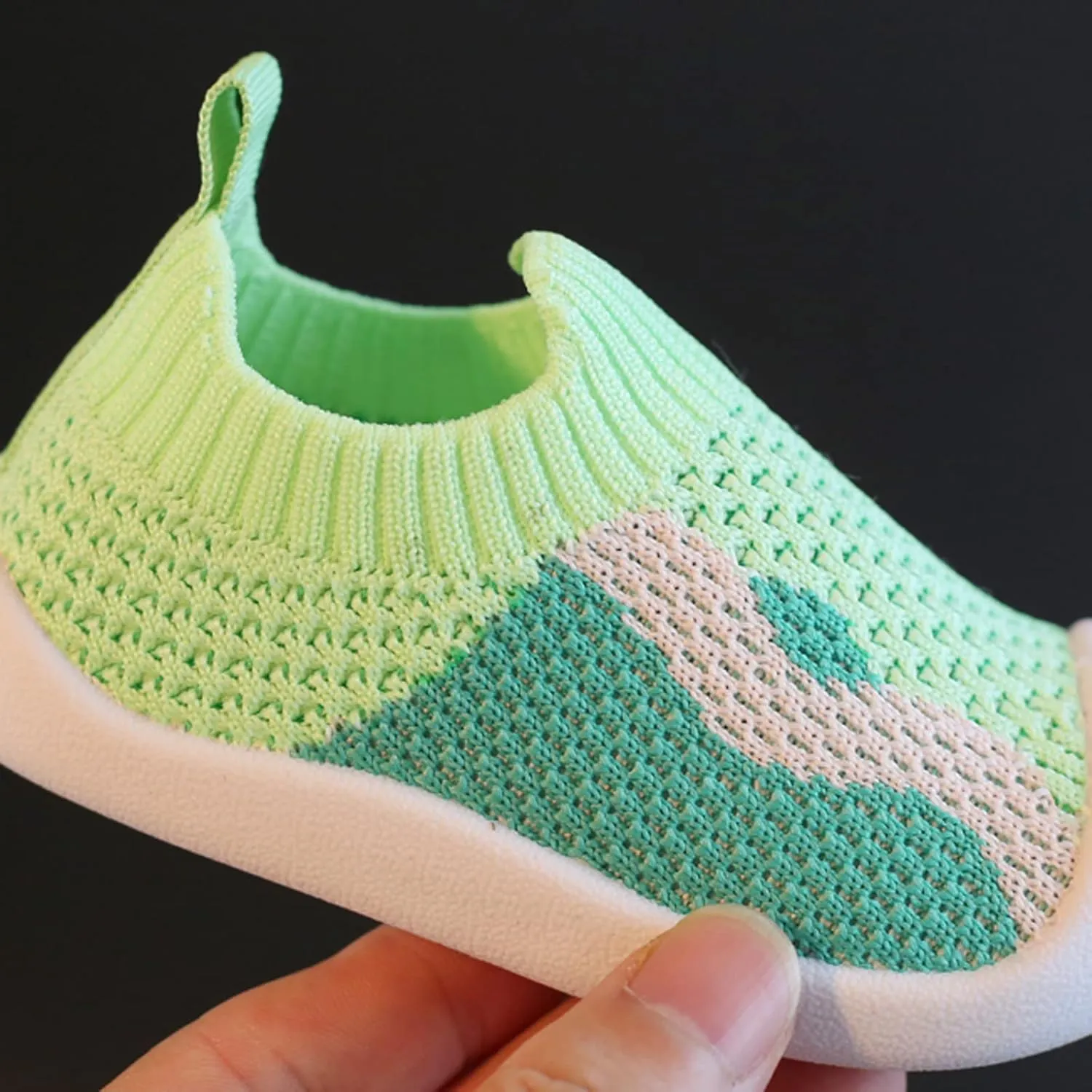 Baby Girls Boys First Walking Shoes Kids Mesh Soft Bottom Breathable Slip On Running Sneaker Leisure Socks Shoes