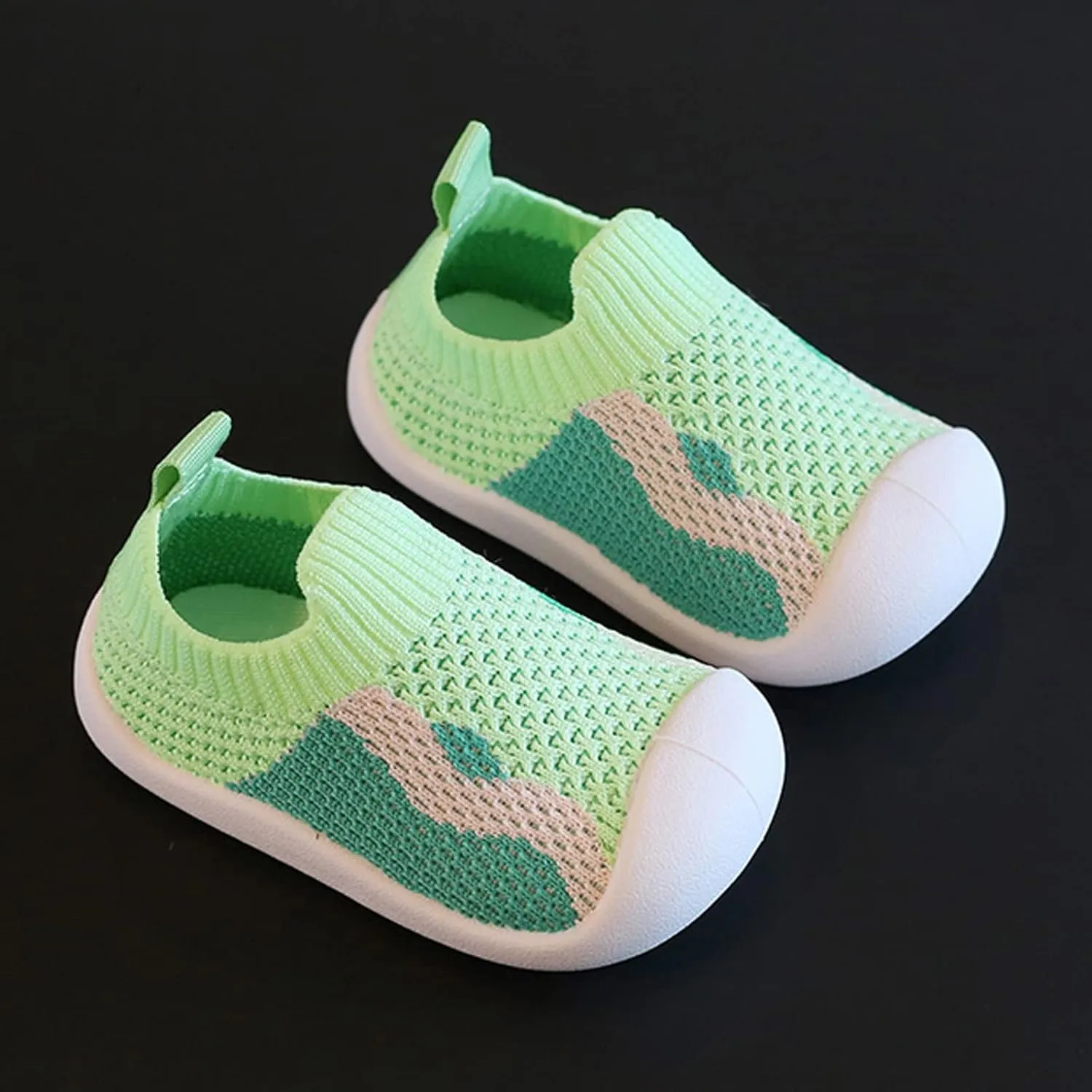 Baby Girls Boys First Walking Shoes Kids Mesh Soft Bottom Breathable Slip On Running Sneaker Leisure Socks Shoes