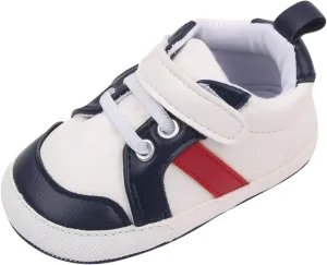 Baby Girls Boys Leather First Walking Sneakers Infant Toddler Anti-Slip Soft Sole Lightweight First Step Shoes