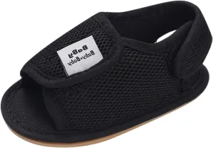 Baby Girls Boys Sandals Infant Toddler Shoes First Walkers Prewalkers Mesh Soft Sole Sneakers Casual (Black, 6 Toddler)
