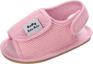 Baby Girls Boys Sandals Infant Toddler Shoes First Walkers Prewalkers Mesh Soft Sole Sneakers Casual (Pink, 6 Toddler)