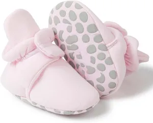 Baby Girls Boys Shoes Socks Solid Color Knitted Plush Soft Sole Anti-Slip Warm Winter Indoor Outdoor Casual Shoes