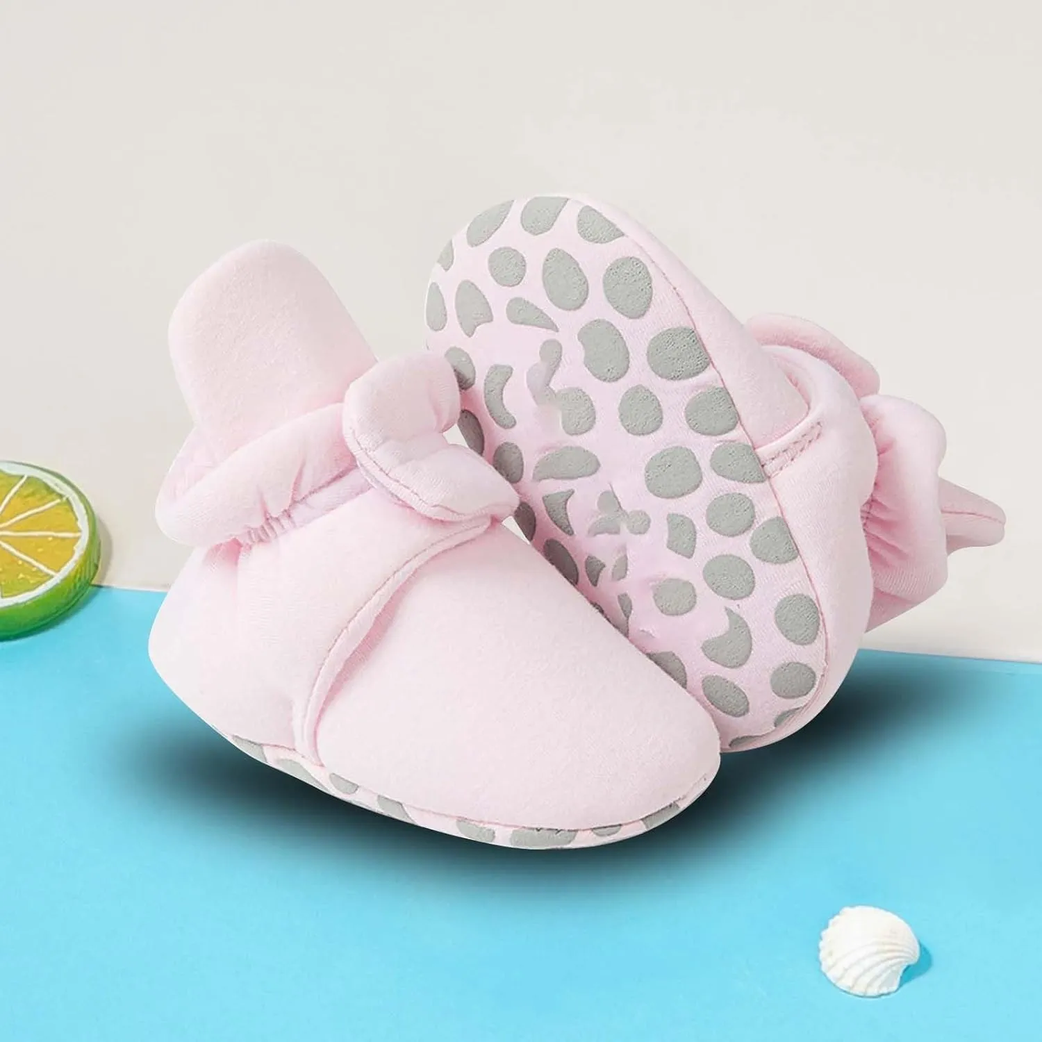 Baby Girls Boys Shoes Socks Solid Color Knitted Plush Soft Sole Anti-Slip Warm Winter Indoor Outdoor Casual Shoes