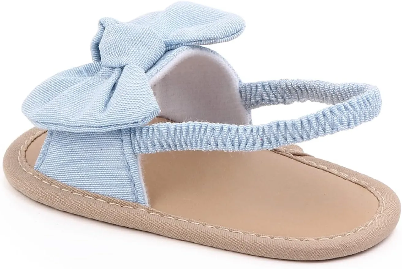 Baby Girls Butterfly Rome Sandals Summer Shoes Infant First Walking Slipper Shoes Non-Slip Beach Sandals