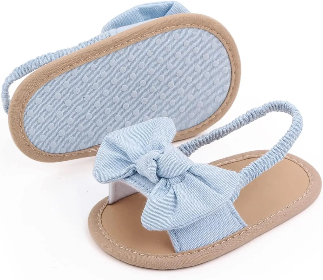 Baby Girls Butterfly Rome Sandals Summer Shoes Infant First Walking Slipper Shoes Non-Slip Beach Sandals