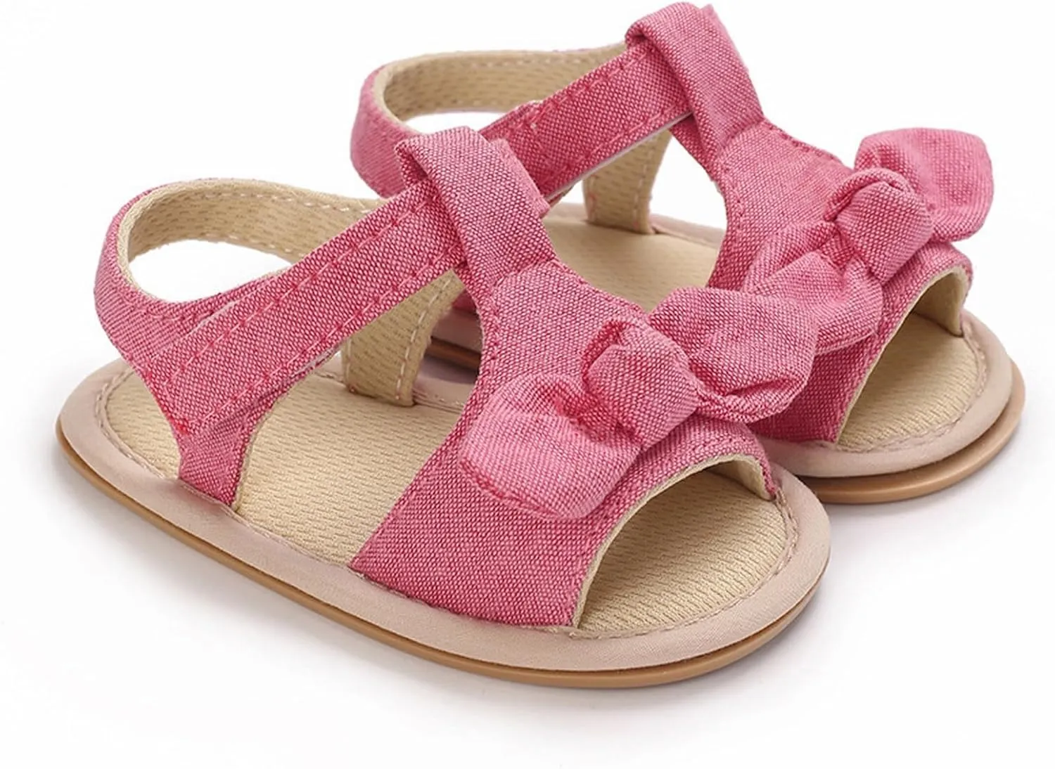 Baby Girl's Open Toe Flat Sandals Summer Casual Toddler Sandals Shoes Soft Sole Anti Slip White Sneakers Girls