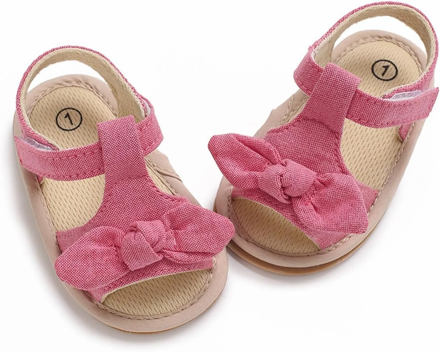 Baby Girl's Open Toe Flat Sandals Summer Casual Toddler Sandals Shoes Soft Sole Anti Slip White Sneakers Girls