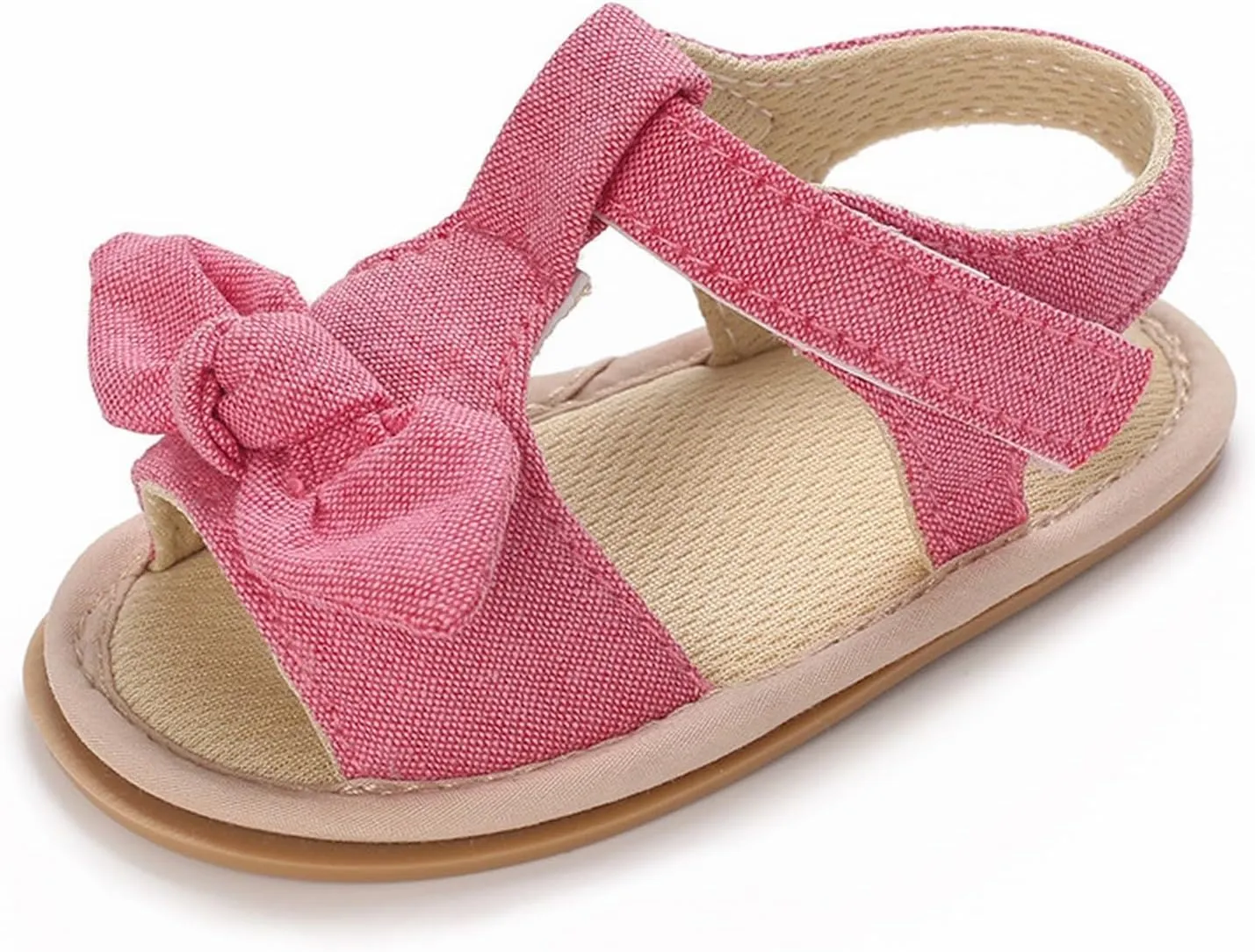 Baby Girl's Open Toe Flat Sandals Summer Casual Toddler Sandals Shoes Soft Sole Anti Slip White Sneakers Girls