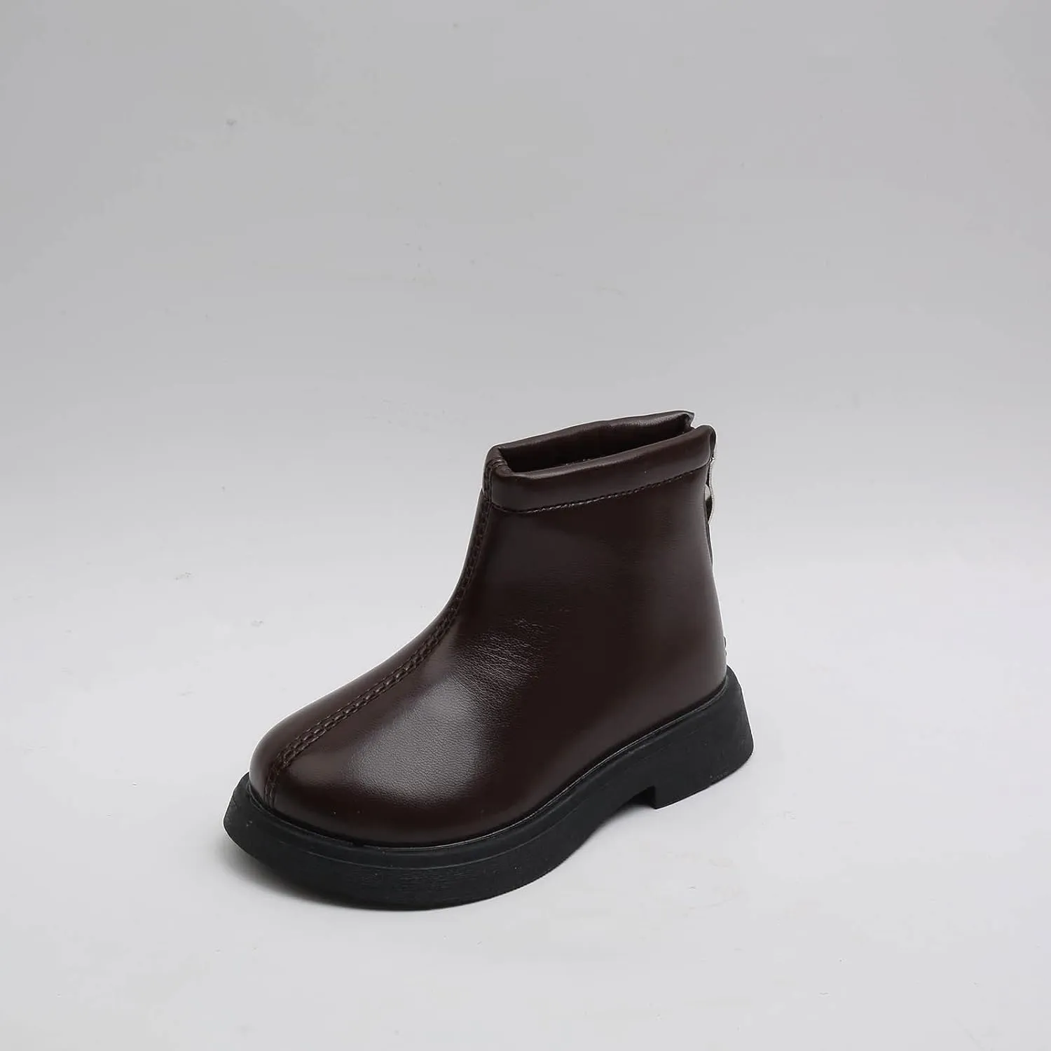 Baby Girls Side Zipper Ankle Boots Thick Sole Non Slip Plush Warm Boots Fuzzy Boots Water Proof Boots Toddler Shoes