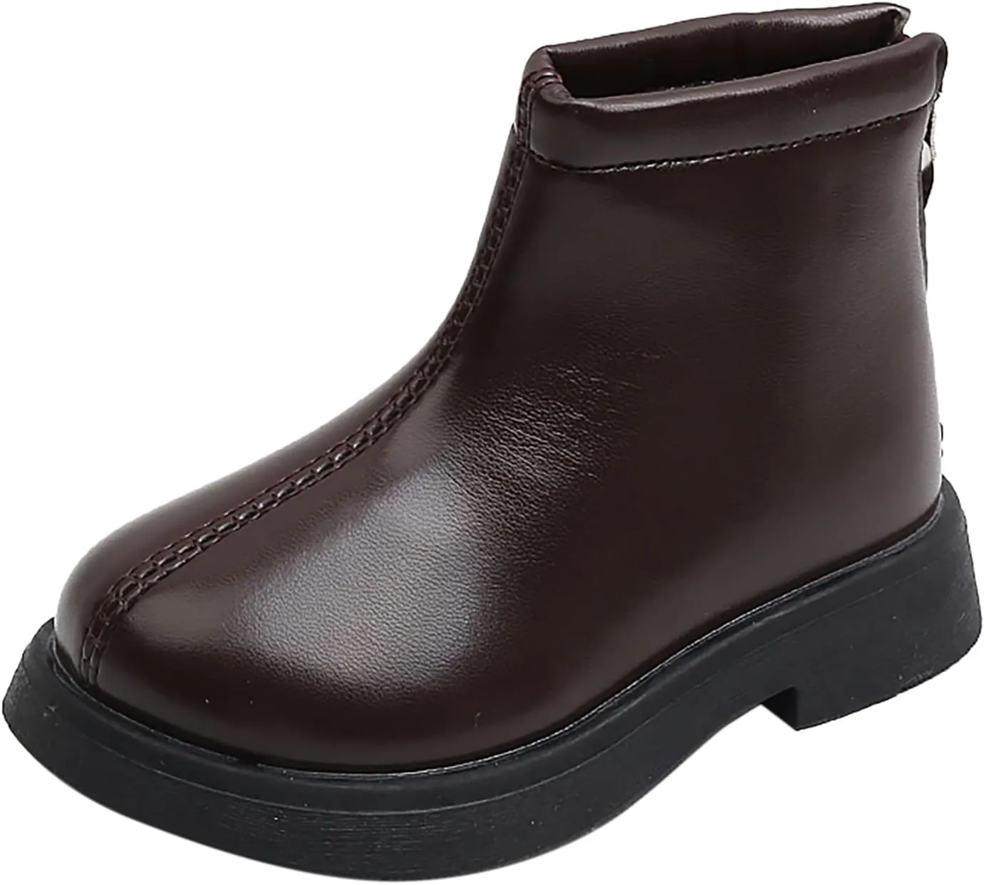 Baby Girls Side Zipper Ankle Boots Thick Sole Non Slip Plush Warm Boots Fuzzy Boots Water Proof Boots Toddler Shoes