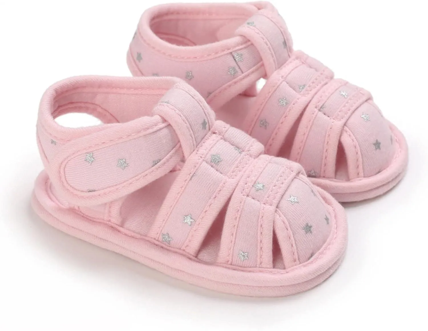 Baby Infant Boy Girl Closed Toe Sandals Newborn Non-Slip Soft Sole Sandals Summer Outdoor Casual First Walking Shoes
