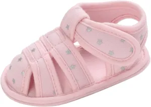 Baby Infant Boy Girl Closed Toe Sandals Newborn Non-Slip Soft Sole Sandals Summer Outdoor Casual First Walking Shoes