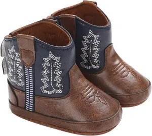 Baby Infant Leather Western Boots Cowboy Bootie Soft Sole Non Slip Shoes Toddler Girls Little Girl Size 12 Booties