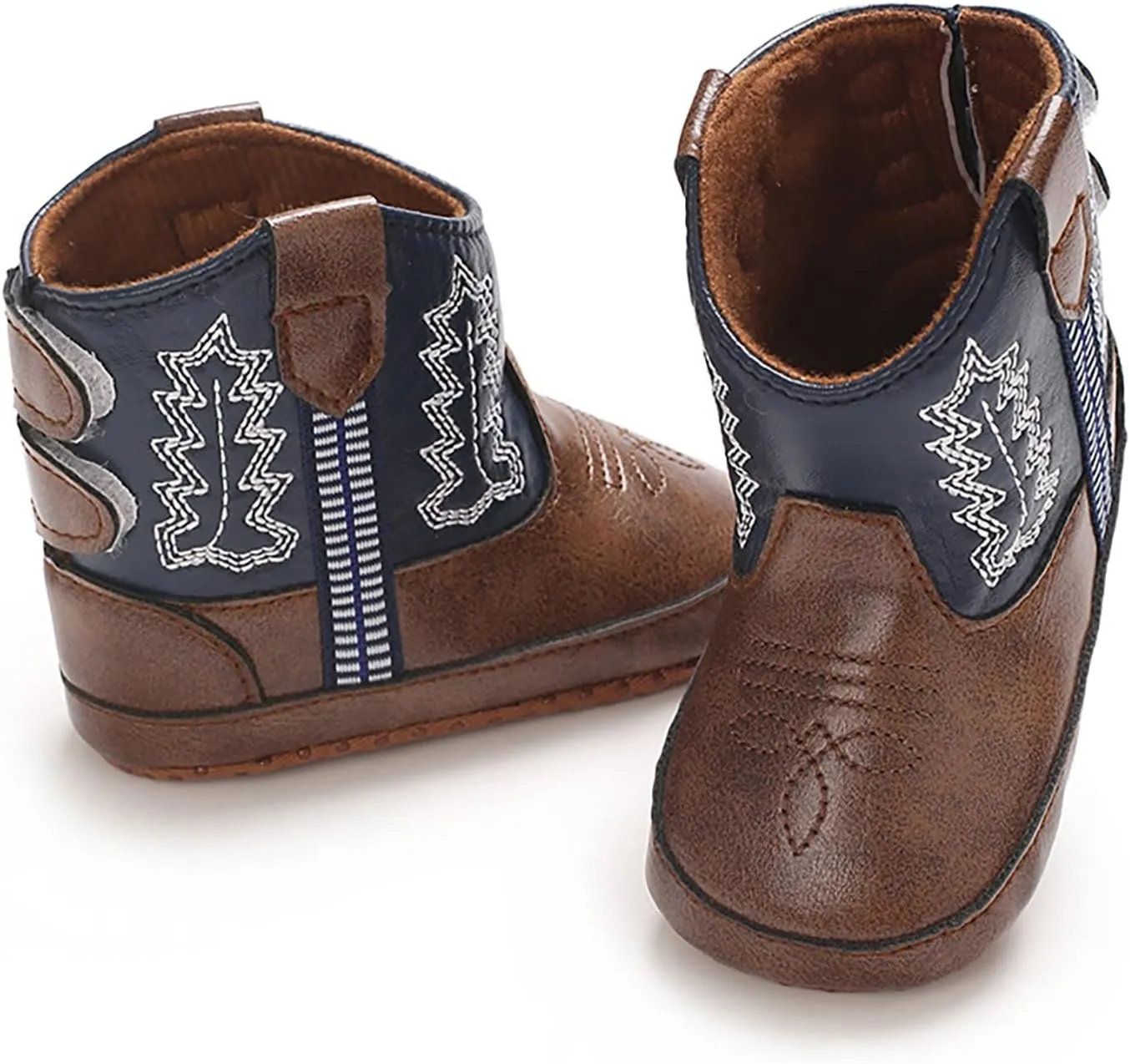 Baby Infant Leather Western Boots Cowboy Bootie Soft Sole Non Slip Shoes Toddler Girls Little Girl Size 12 Booties