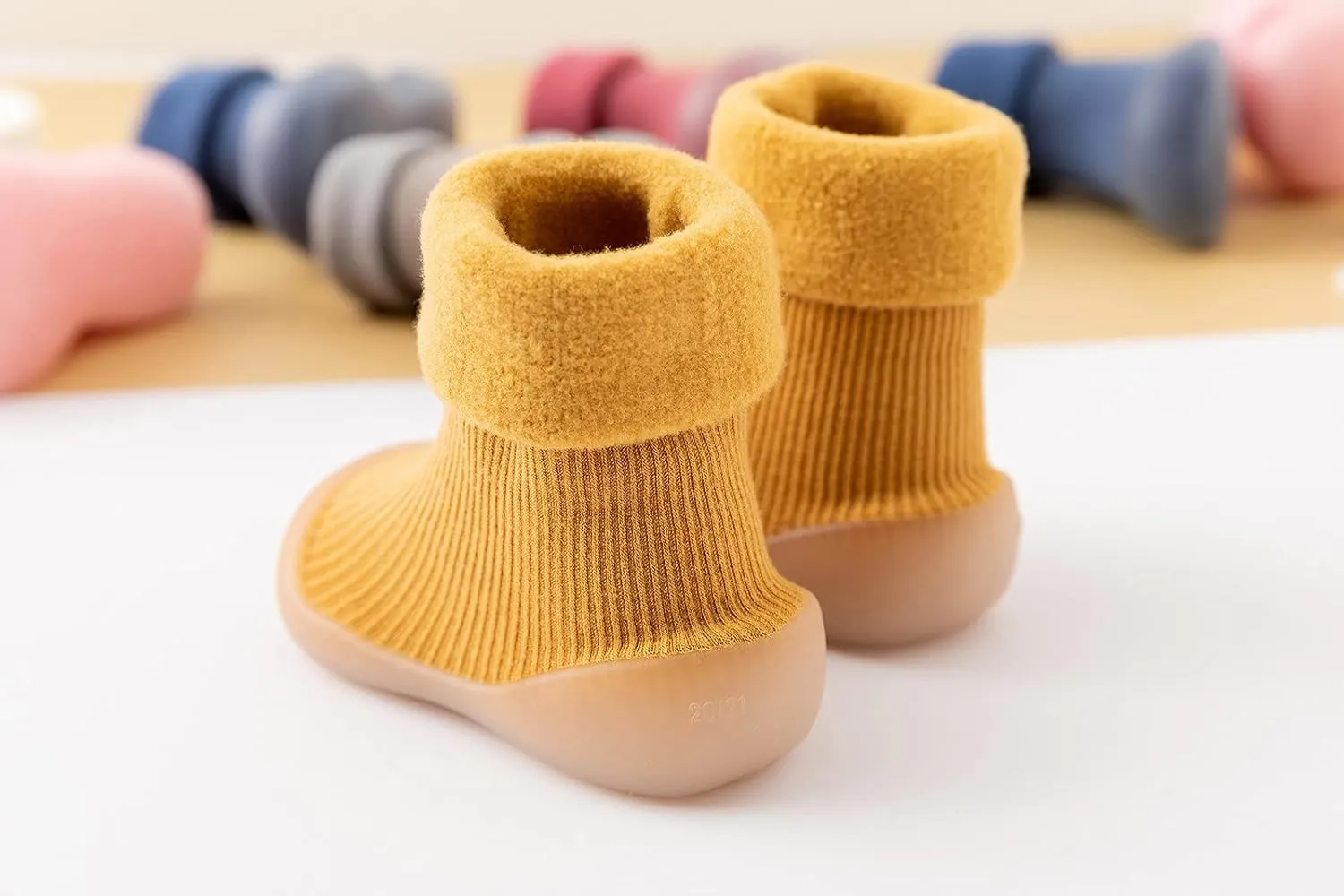 Baby Infant Newborn Knit Soft Boots Girls Boys Toddler Winter Warm Indoor Outdoor Flat Slipper Non Slip House Shoes