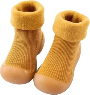 Baby Infant Newborn Knit Soft Boots Girls Boys Toddler Winter Warm Indoor Outdoor Flat Slipper Non Slip House Shoes