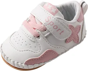 Baby PU Leather Hard Bottom Walking Sneakers Toddler Rubber Sole First Walers Infant Sport Slippers Crib Shoes