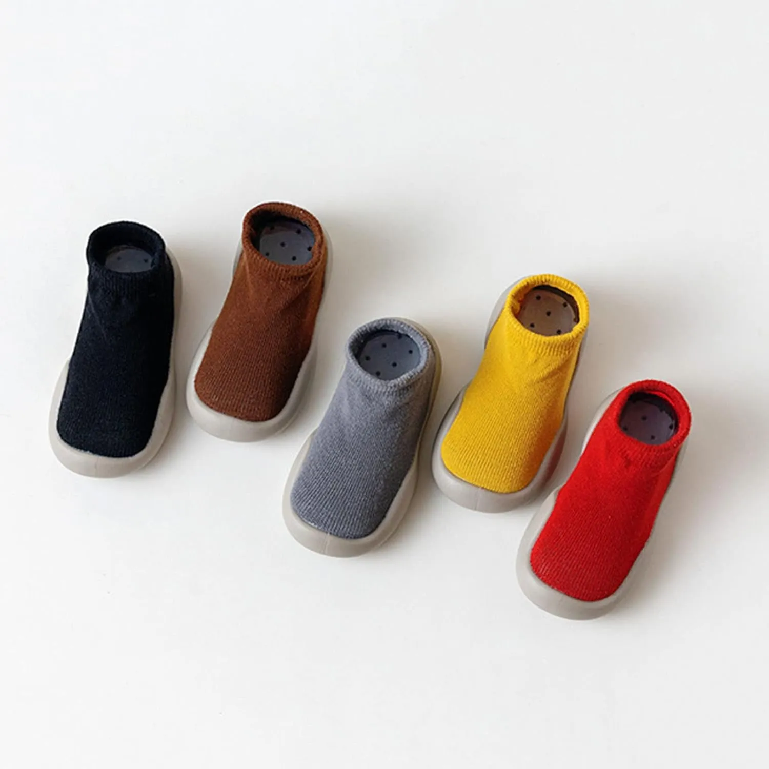 Baby Shoes Boys Girls First Walking Shoes Toddler Non Slip Slip On Sneakers Infant Knit Sock Shoes Floor Shoes