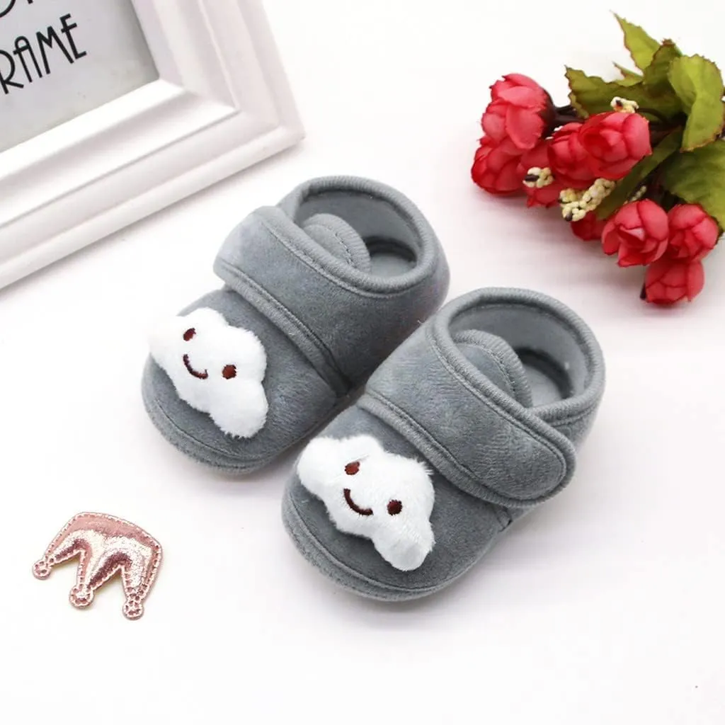 Baby Shoes Boys Girls First Walking Winter Plush Girls Cloud Infant Soft Warm Sole Shoes Baby for 6 9 12 18 24