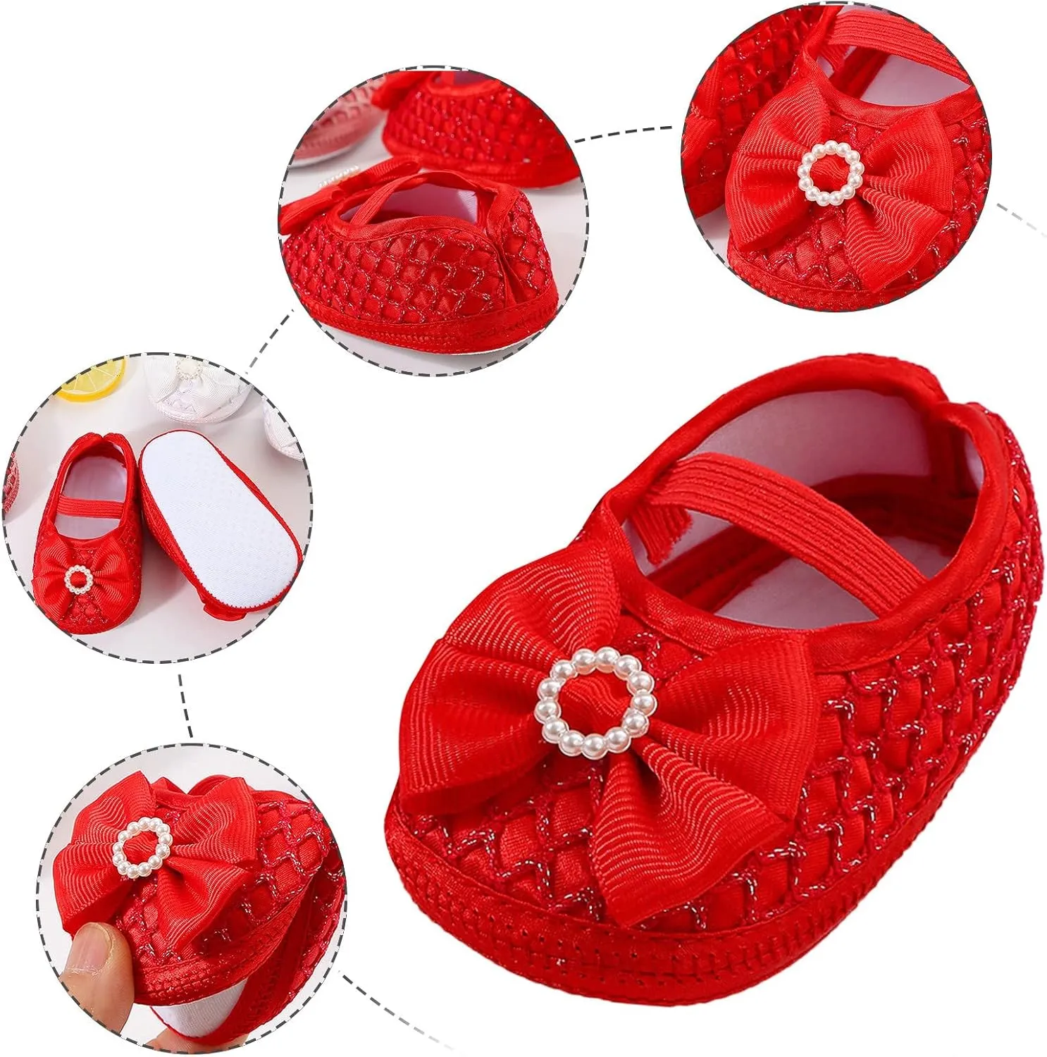 Baby Shoes Fashion Soft Sole Infant Shoes Pearl Dress Flower Princess Shoes Infant Shoes Buys Shoes