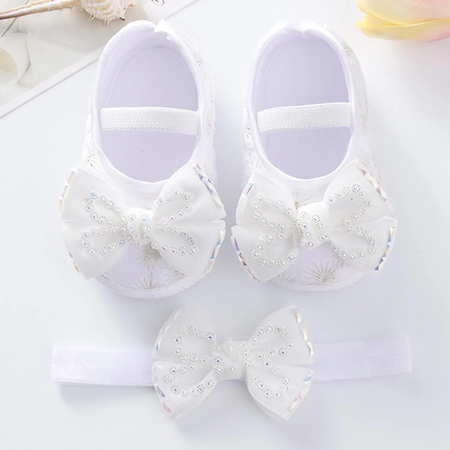 Baby Shoes Fashion Soft Sole Toddler Shoes Pearl Dress Flower Princess Shoes Toddler Shoes Infant Crib Shoes