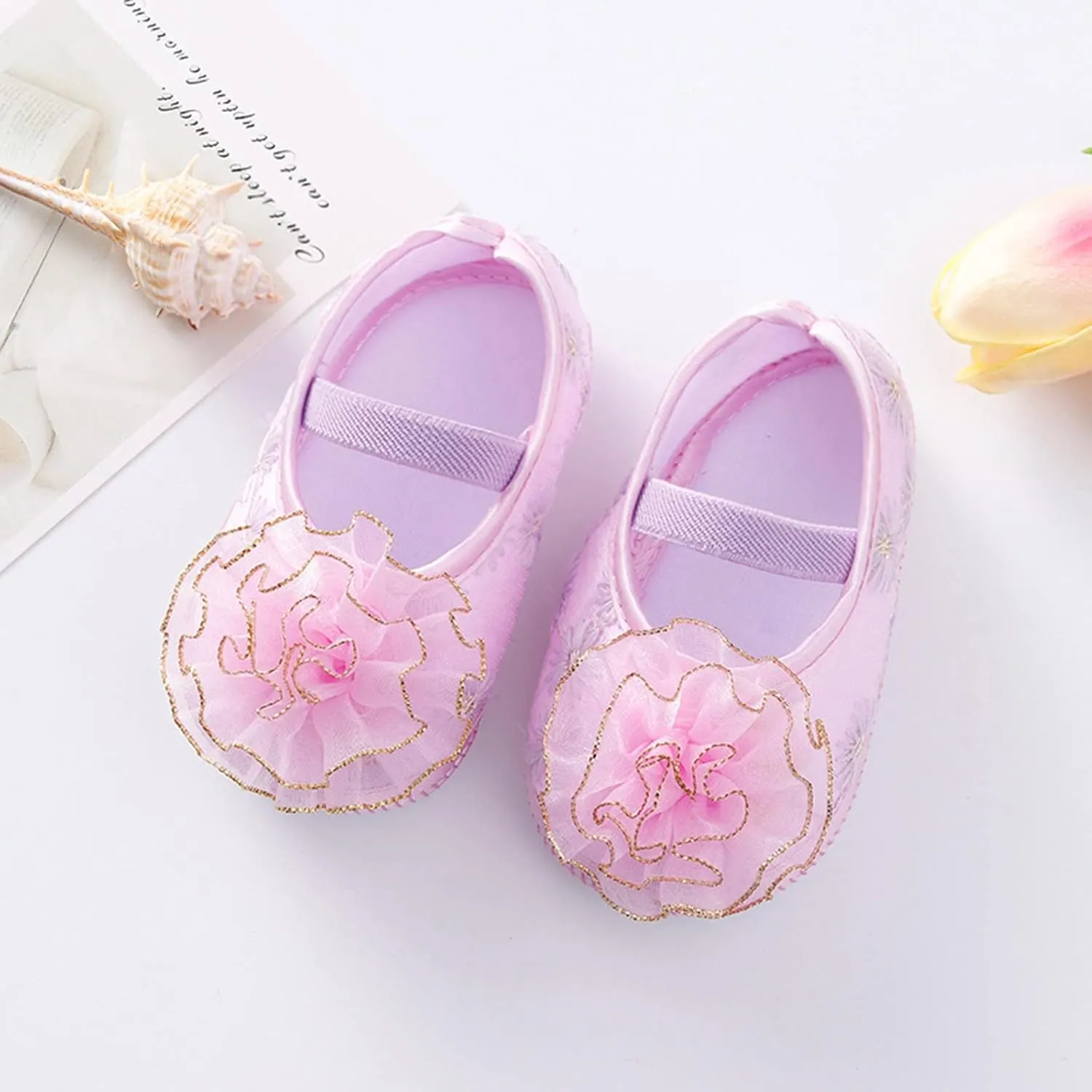 Baby Shoes Girl 12-18 Months Walking Shoes Shoes Child Cute Flowers Toddler Soft Little Sole Princess Shoes Baby Toddler Walking Shoes