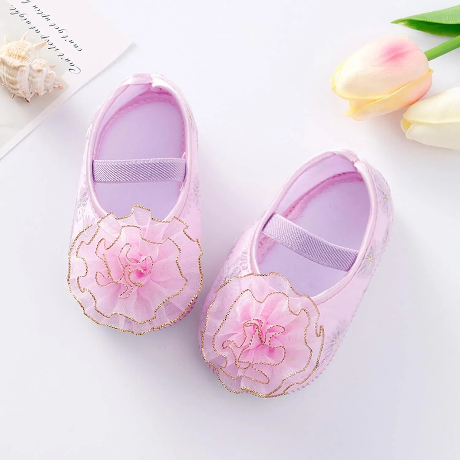 Baby Shoes Girl 12-18 Months Walking Shoes Shoes Child Cute Flowers Toddler Soft Little Sole Princess Shoes Baby Toddler Walking Shoes