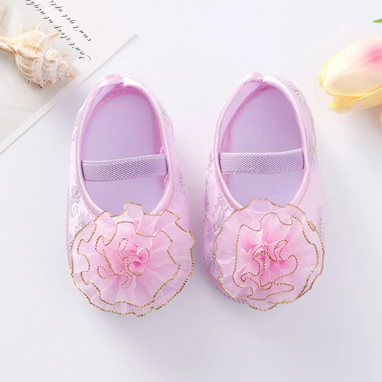 Baby Shoes Girl 12-18 Months Walking Shoes Shoes Child Cute Flowers Toddler Soft Little Sole Princess Shoes Baby Toddler Walking Shoes