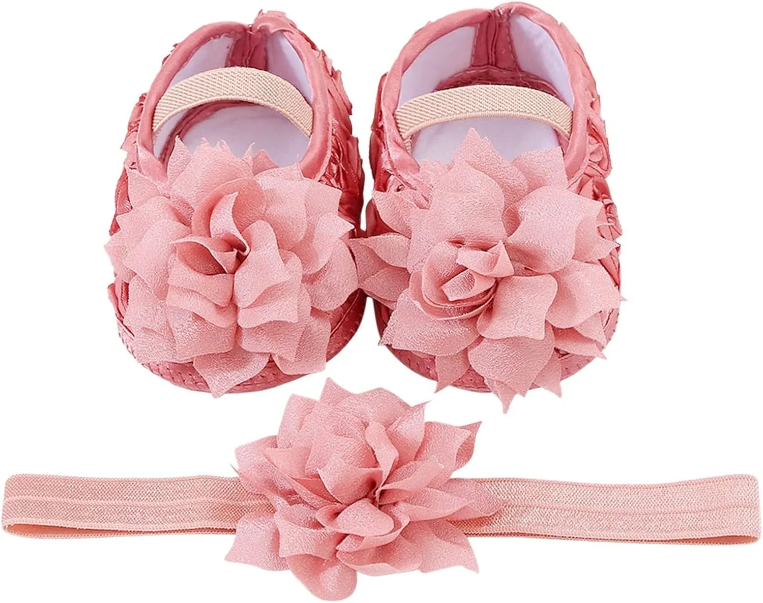 Baby Shoes Hairband Set 01 Year Old Baby Shoes 246 August Newborn Soft Sole Walking Shoes Toddler Boys Slip On
