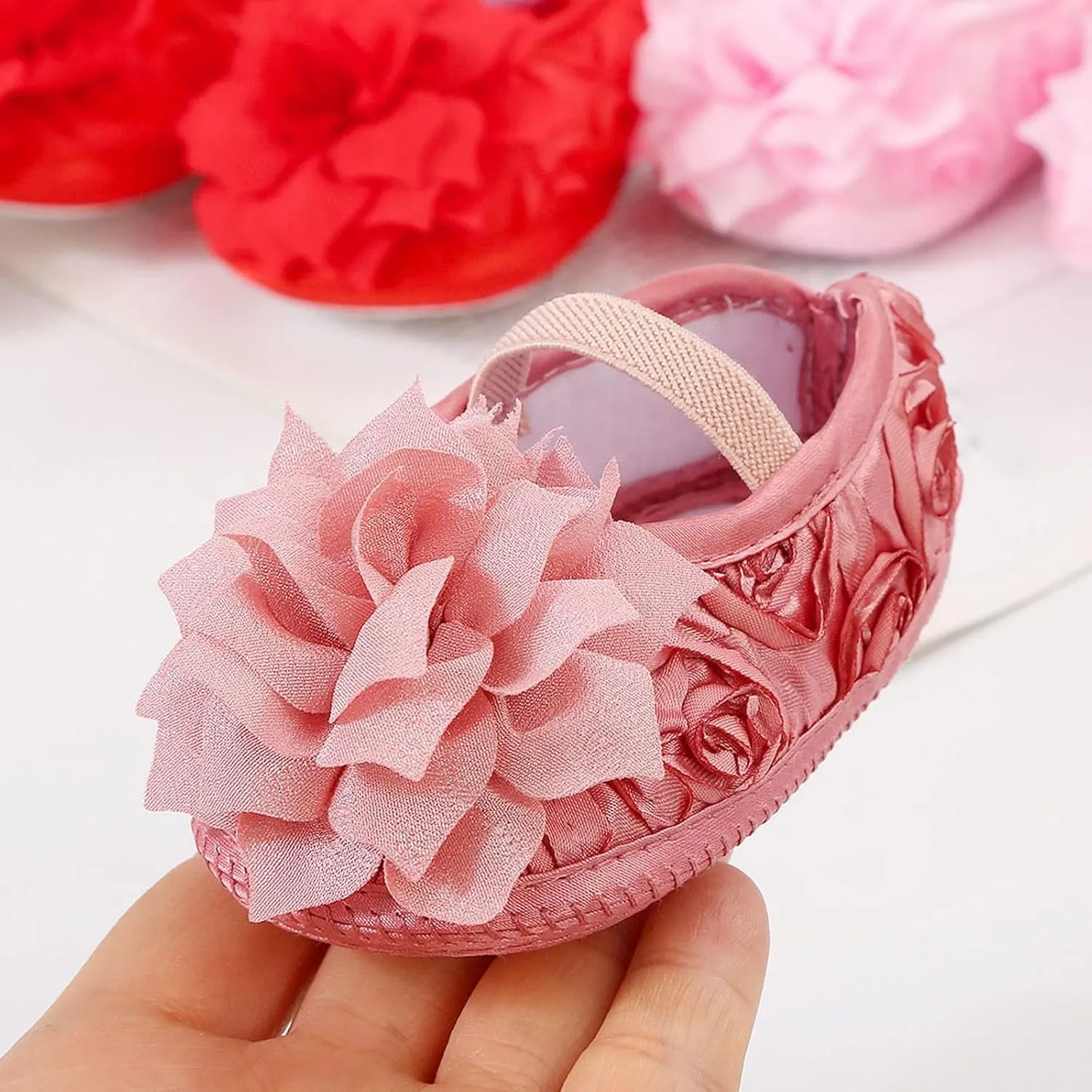 Baby Shoes Hairband Set 01 Year Old Baby Shoes 246 August Newborn Soft Sole Walking Shoes Toddler Boys Slip On