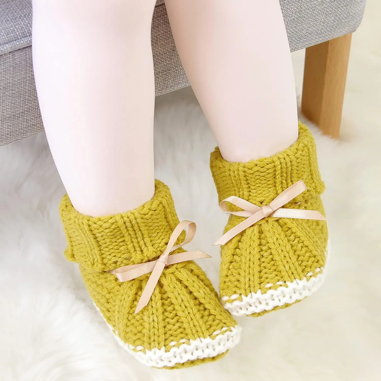 Baby Shoes Infant Baby Girls Boys Booties Warm Baby Socks Shoes Newborn Crib Shoes Baby Footwear House Shoes B
