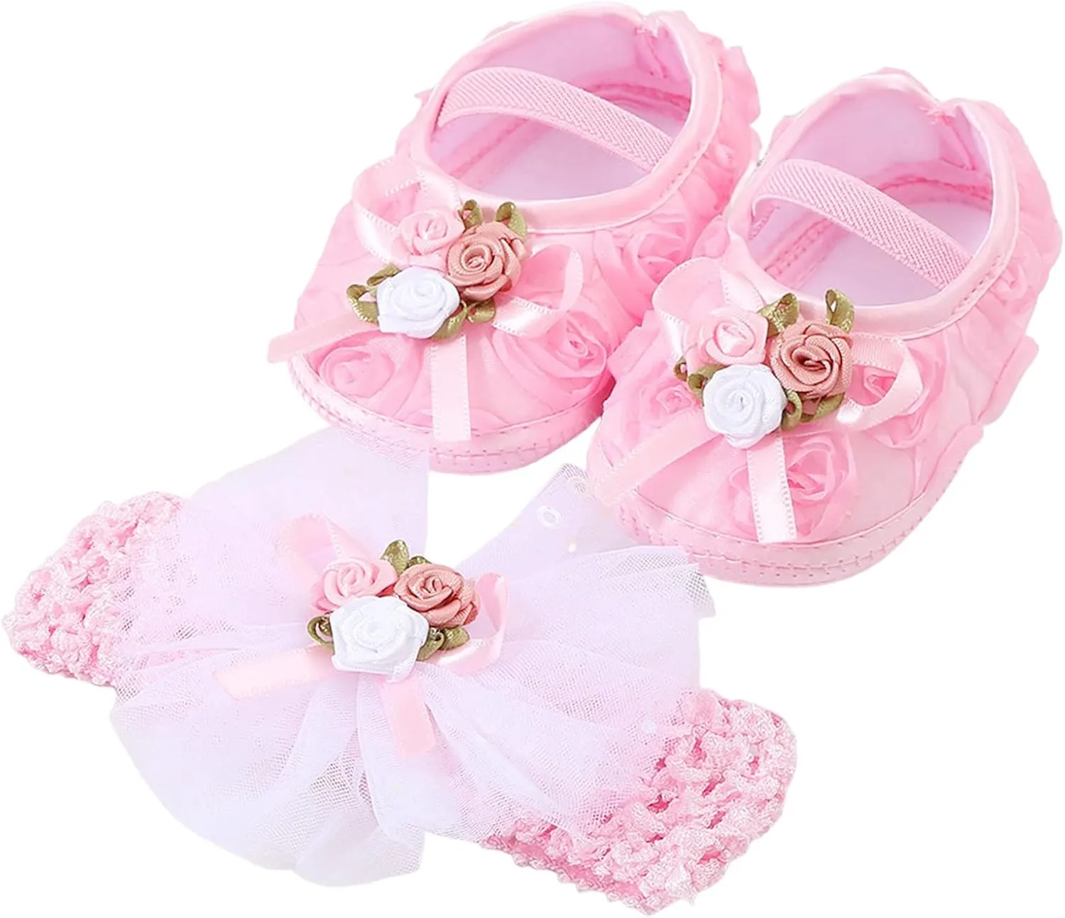 Baby Shoes Plus Headband Set Cute Baby Princess Shoes with Dress Shoes Toddler Shoes Shoes for Kids Girls