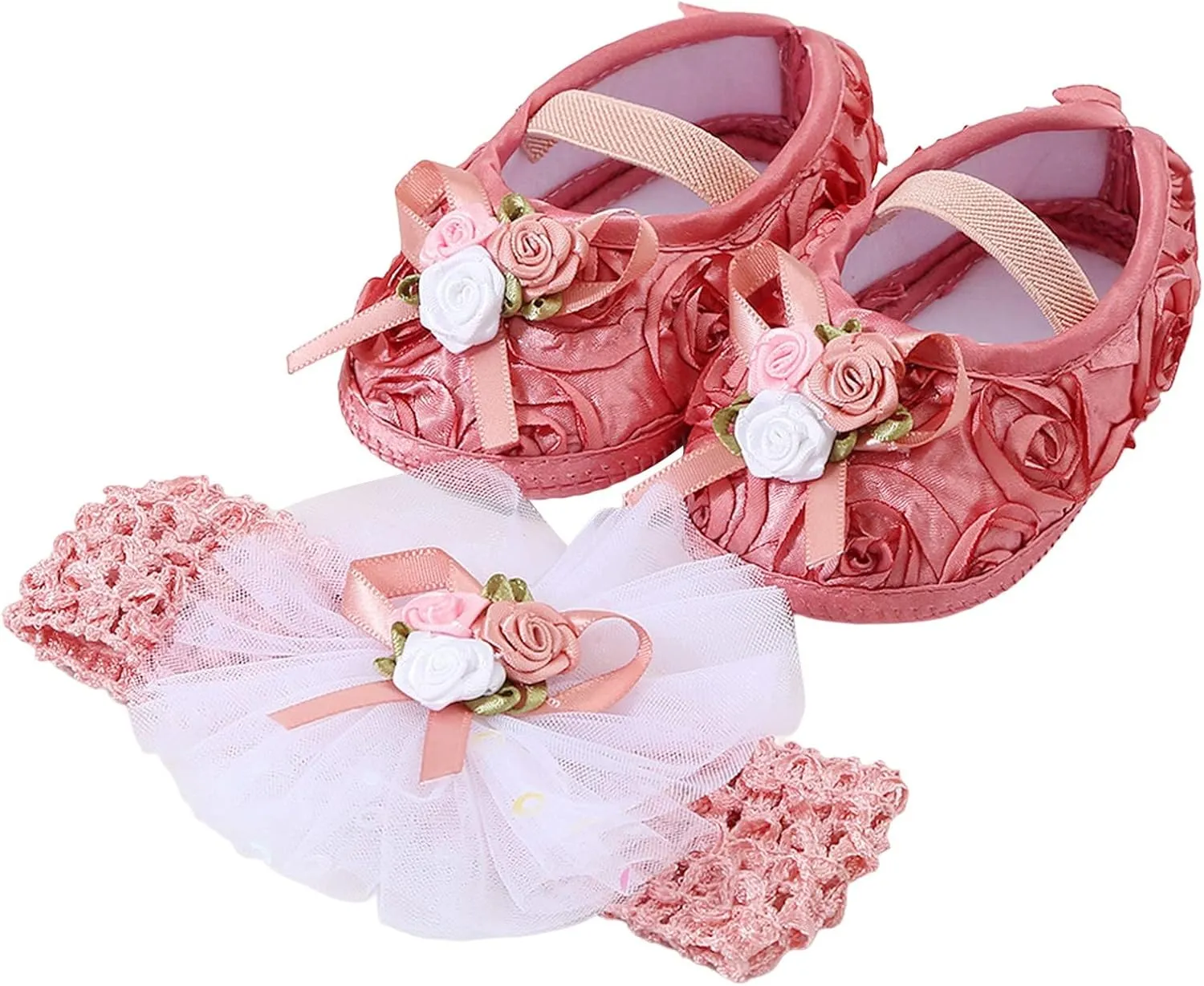 Baby Shoes Plus Headband Set Cute Baby Princess Shoes with Dress Shoes Toddler Shoes Shoes for Kids Girls