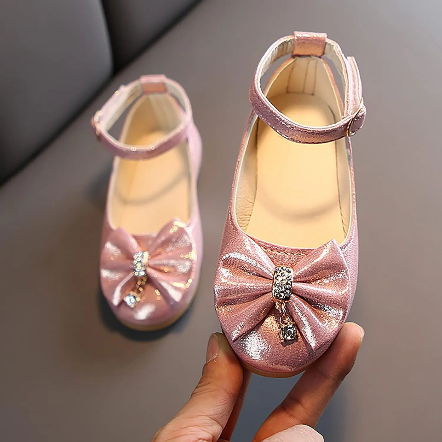Baby Shoes Toddler Walking Bowknot Dance Crystal Kids Girls Shoes Children Shoes Shallow Baby First WaIker Shoes