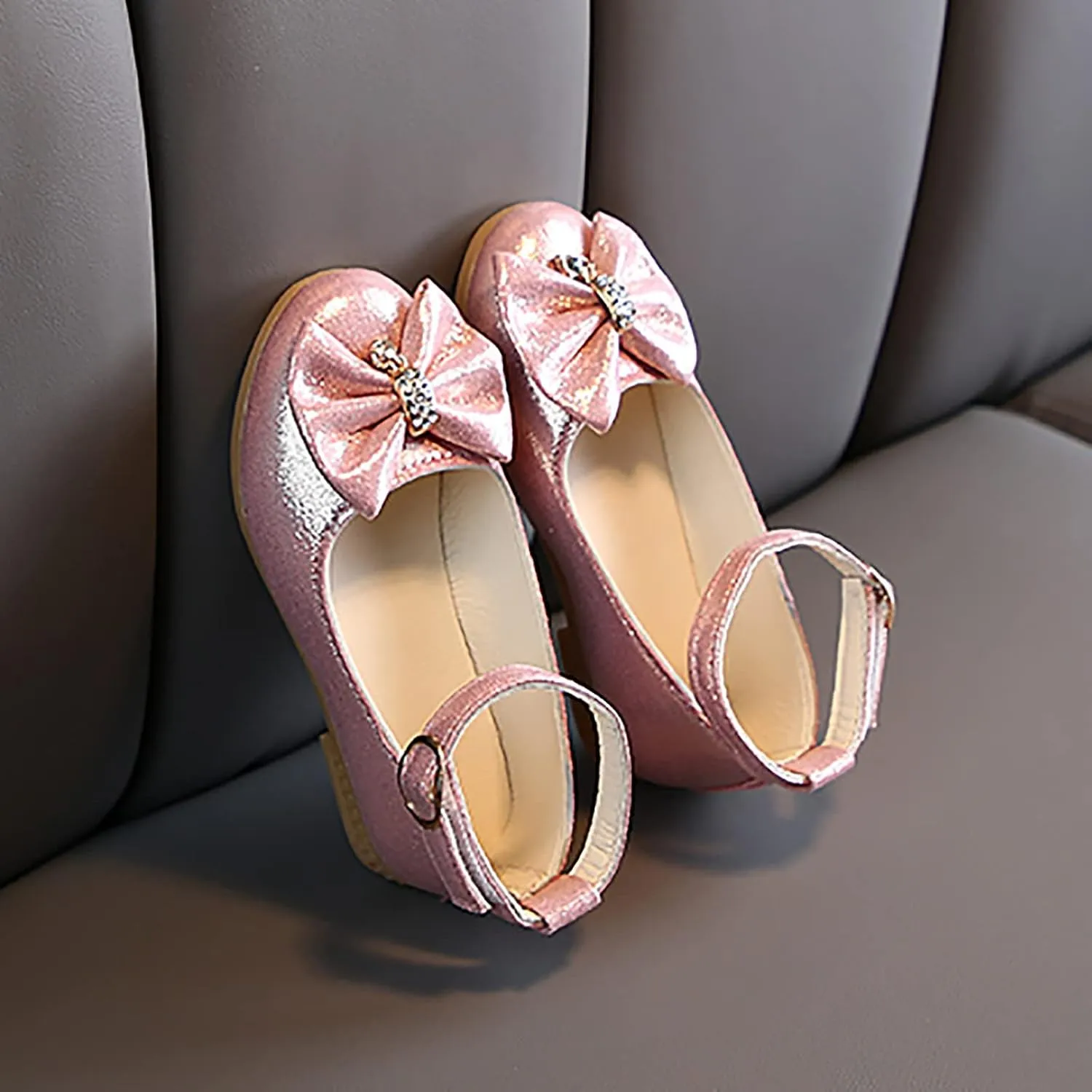 Baby Shoes Toddler Walking Bowknot Dance Crystal Kids Girls Shoes Children Shoes Shallow Baby First WaIker Shoes
