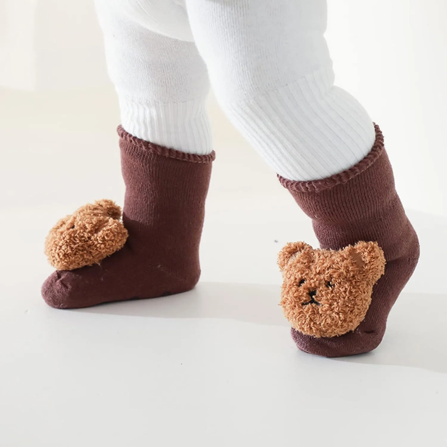 Baby Shoes Toddler Walking Warm Winter Baby Shoes Cartoon Bear Shape Cute Baby Shoes Baby Soft Sole First WaIker