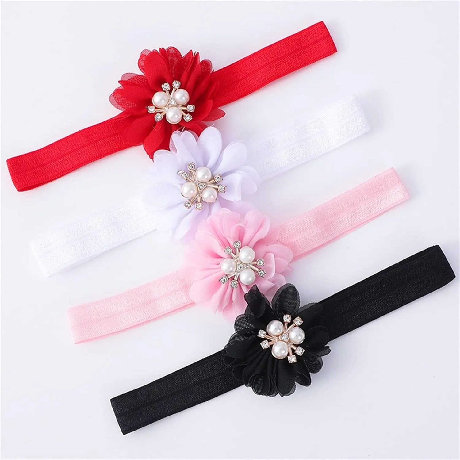 Baby Shoes with Hair Band Fashion Soft Soled Toddler Shoes Versatile Dress Flower Princess Shoes Little Girls Shoes