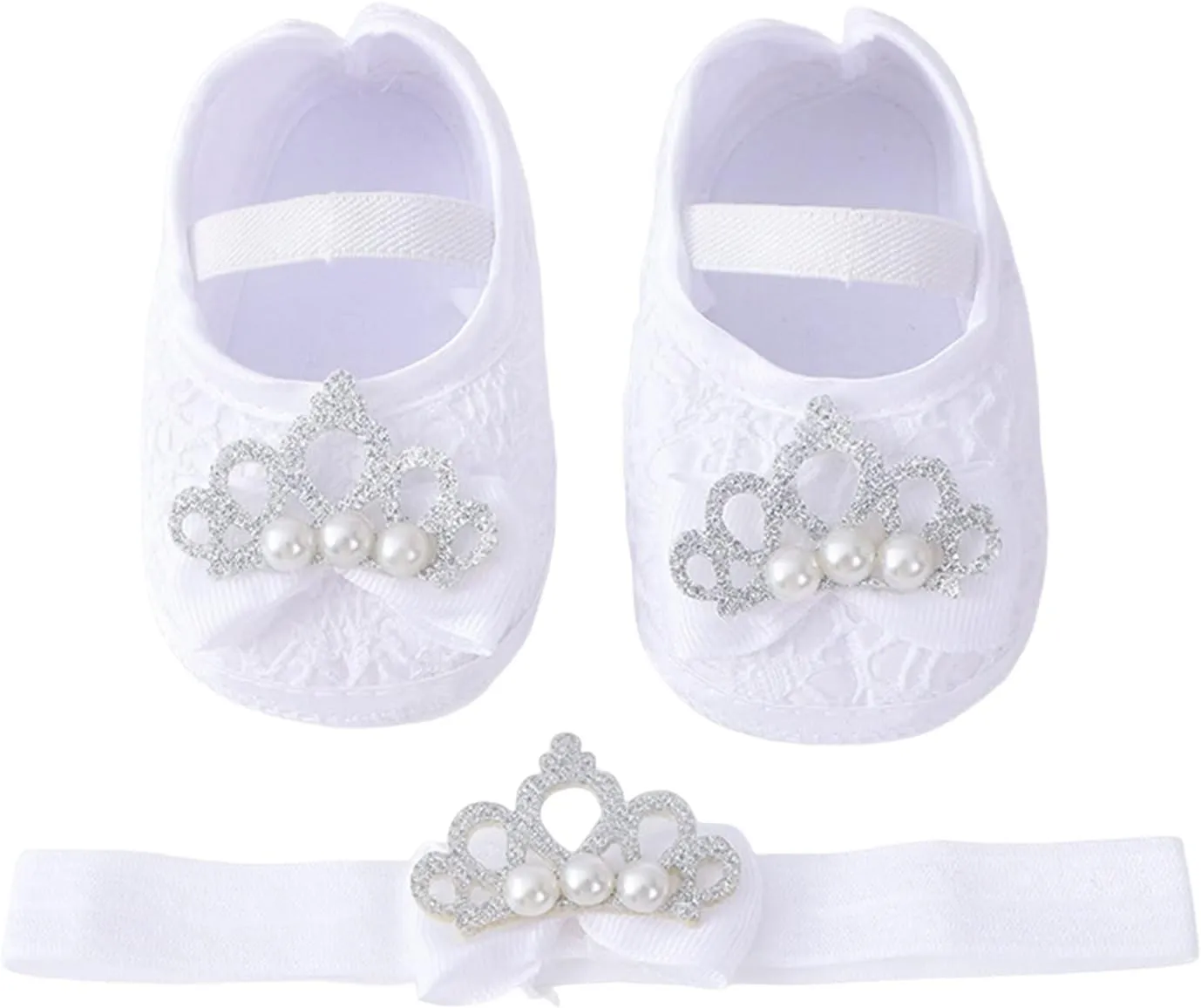 Baby Shoes with Hair Band Fashion Soft Soled Toddler Shoes Versatile Dress Flower Toddler Dress Shoes Girls Size 8