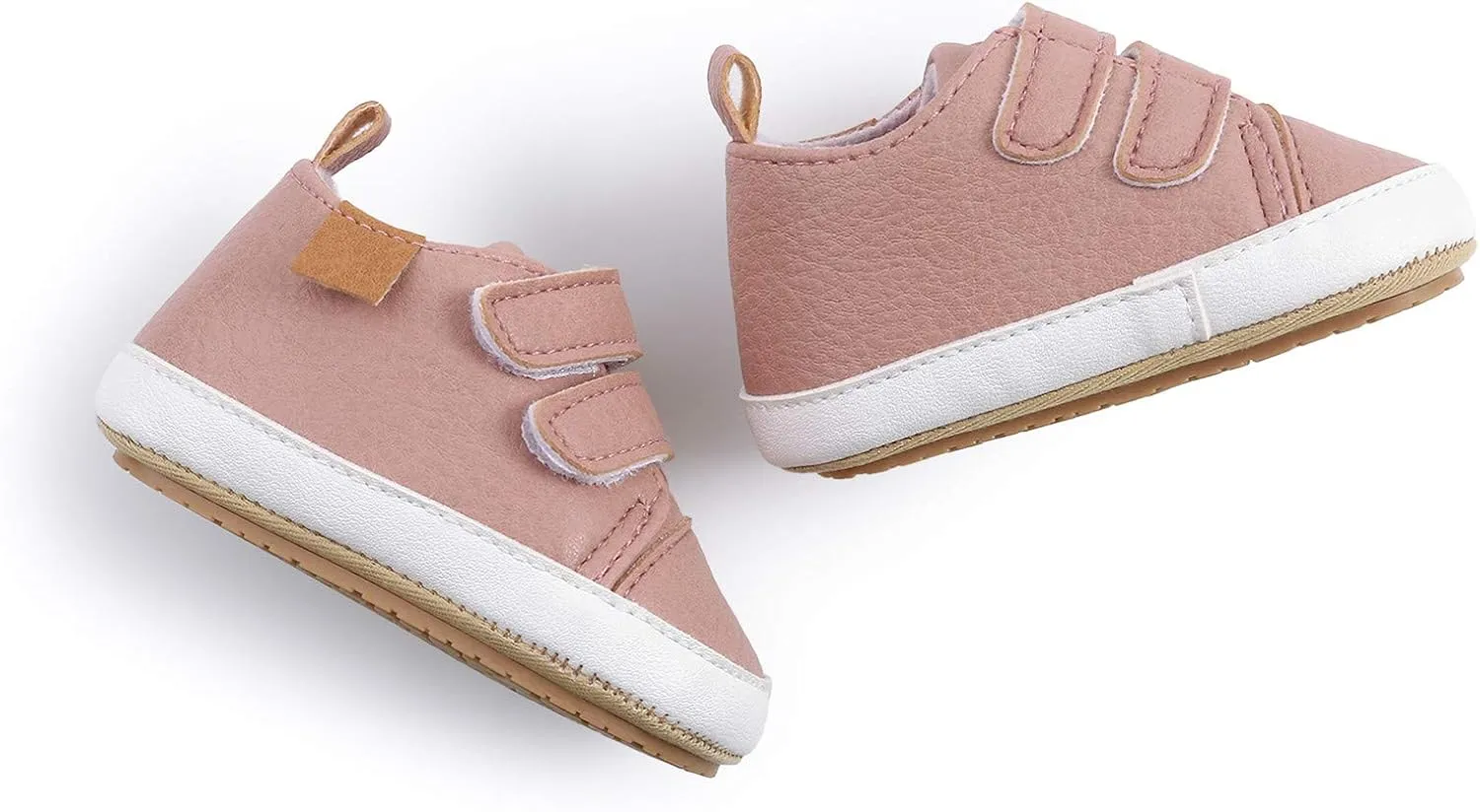 Baby Sneakers Girls Boys Girls Sneaker Shoes Soft -Slip Baby Leather Infant Walkers Rubber Boys Sole Slip On