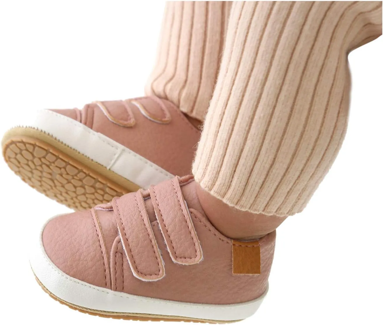 Baby Sneakers Girls Boys Girls Sneaker Shoes Soft -Slip Baby Leather Infant Walkers Rubber Boys Sole Slip On