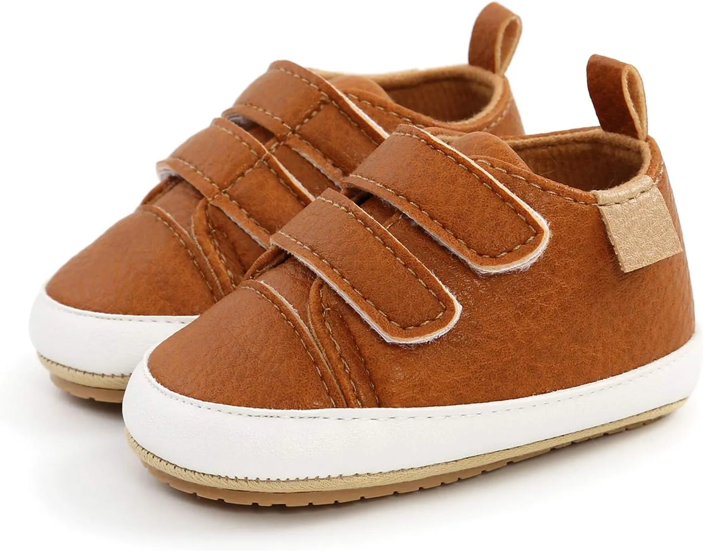 Baby Sneakers Girls Boys Girls Sneaker Shoes Soft -Slip Baby Leather Infant Walkers Rubber Boys Sole Slip On