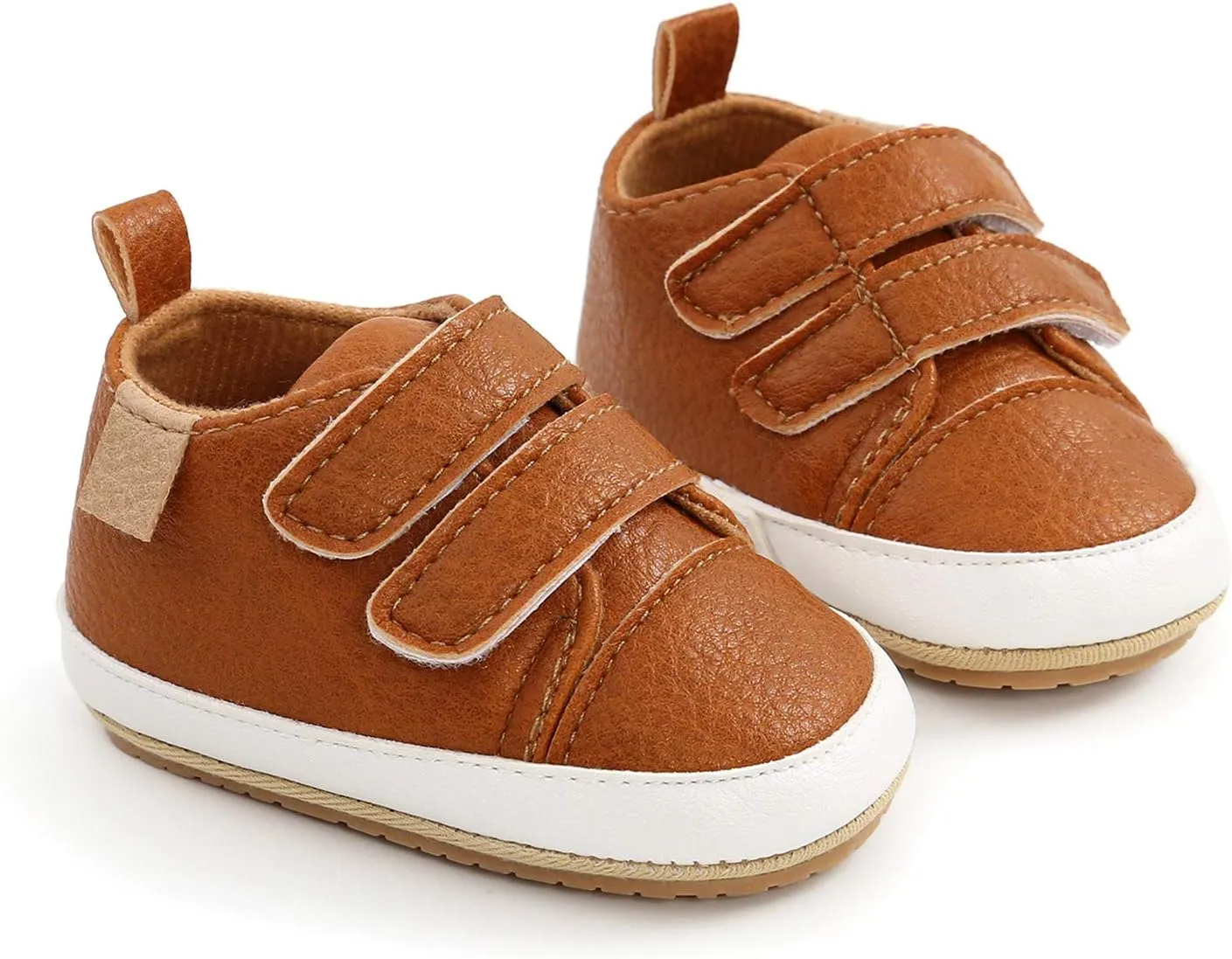Baby Sneakers Girls Boys Girls Sneaker Shoes Soft -Slip Baby Leather Infant Walkers Rubber Boys Sole Slip On