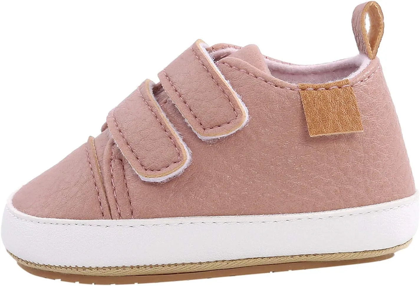 Baby Sneakers Girls Boys Girls Sneaker Shoes Soft -Slip Baby Leather Infant Walkers Rubber Boys Sole Slip On