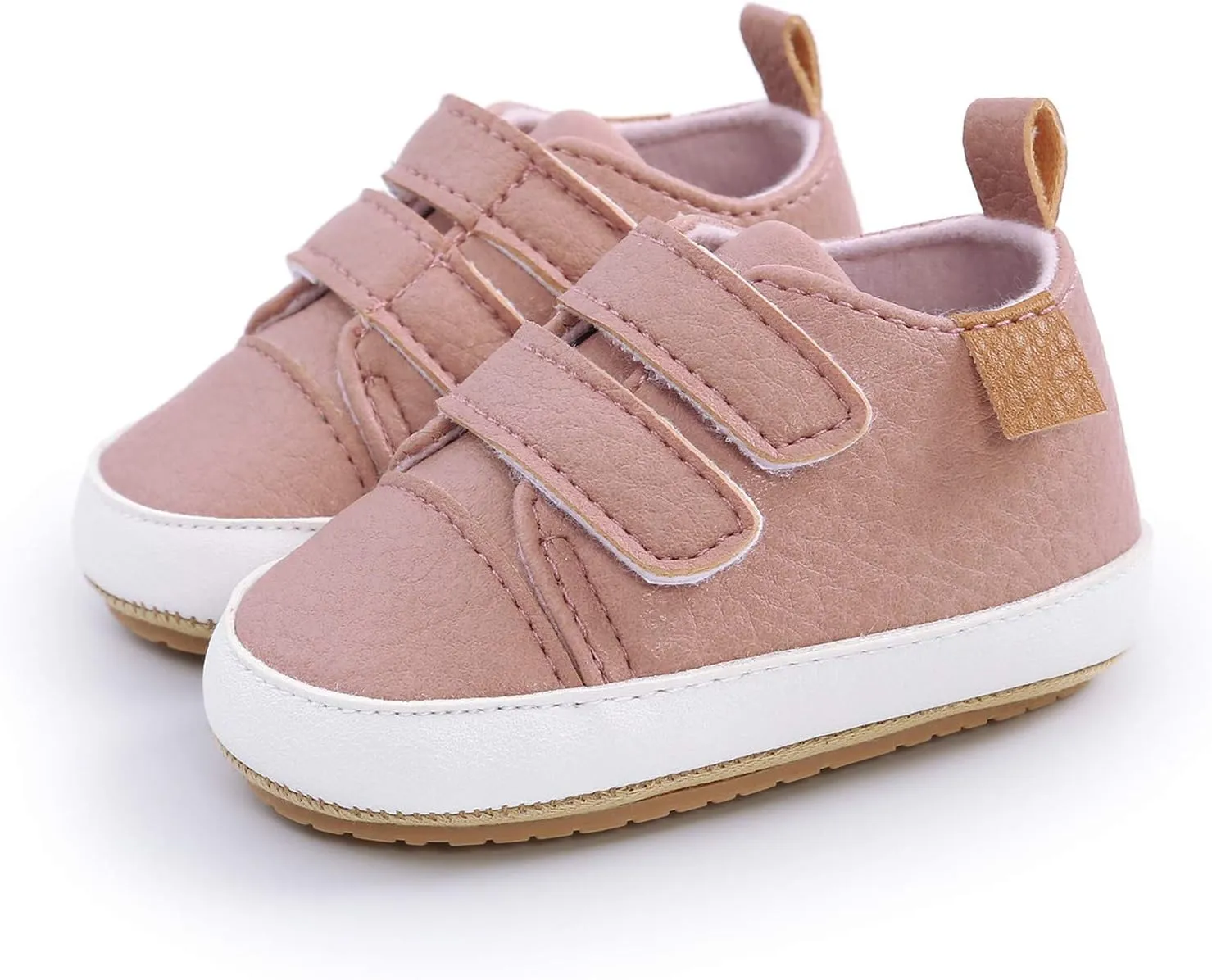 Baby Sneakers Girls Boys Girls Sneaker Shoes Soft -Slip Baby Leather Infant Walkers Rubber Boys Sole Slip On