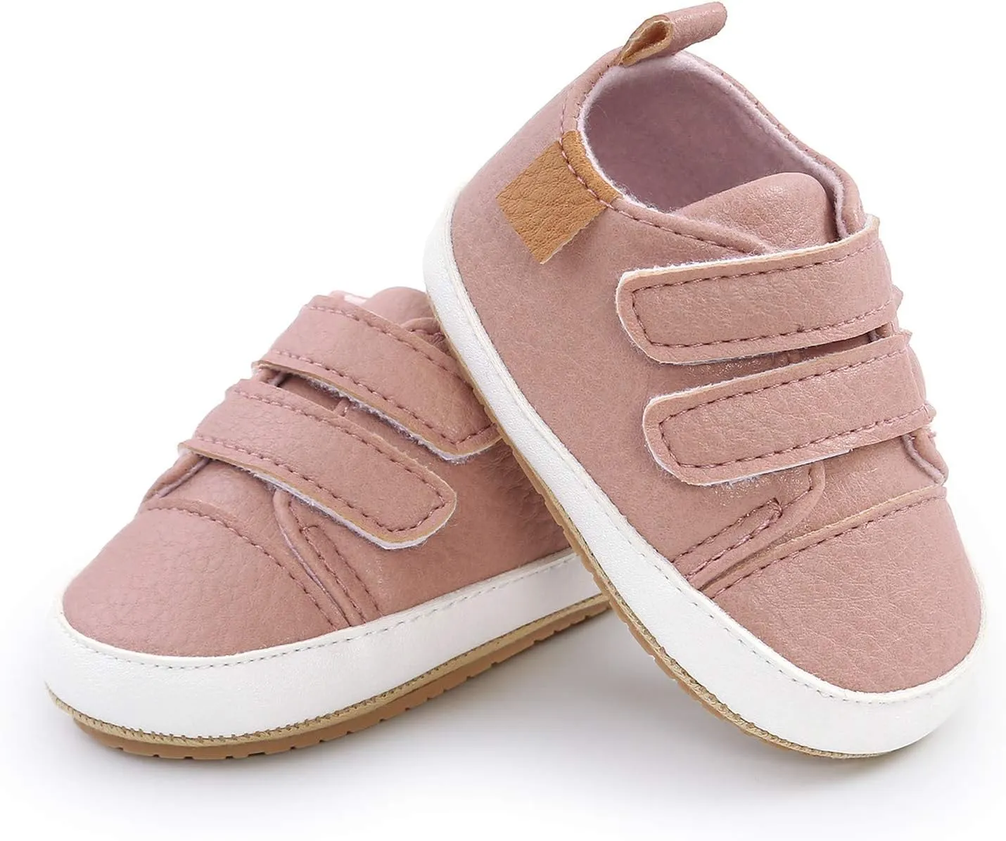 Baby Sneakers Girls Boys Girls Sneaker Shoes Soft -Slip Baby Leather Infant Walkers Rubber Boys Sole Slip On