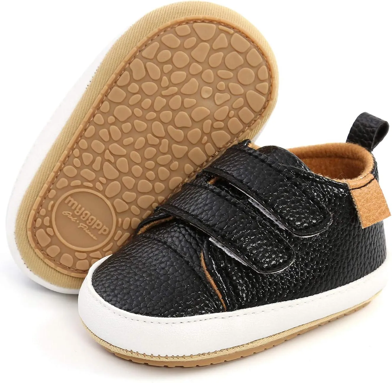 Baby Sneakers Girls Boys Girls Sneaker Shoes Soft -Slip Baby Leather Infant Walkers Rubber Boys Sole Slip On