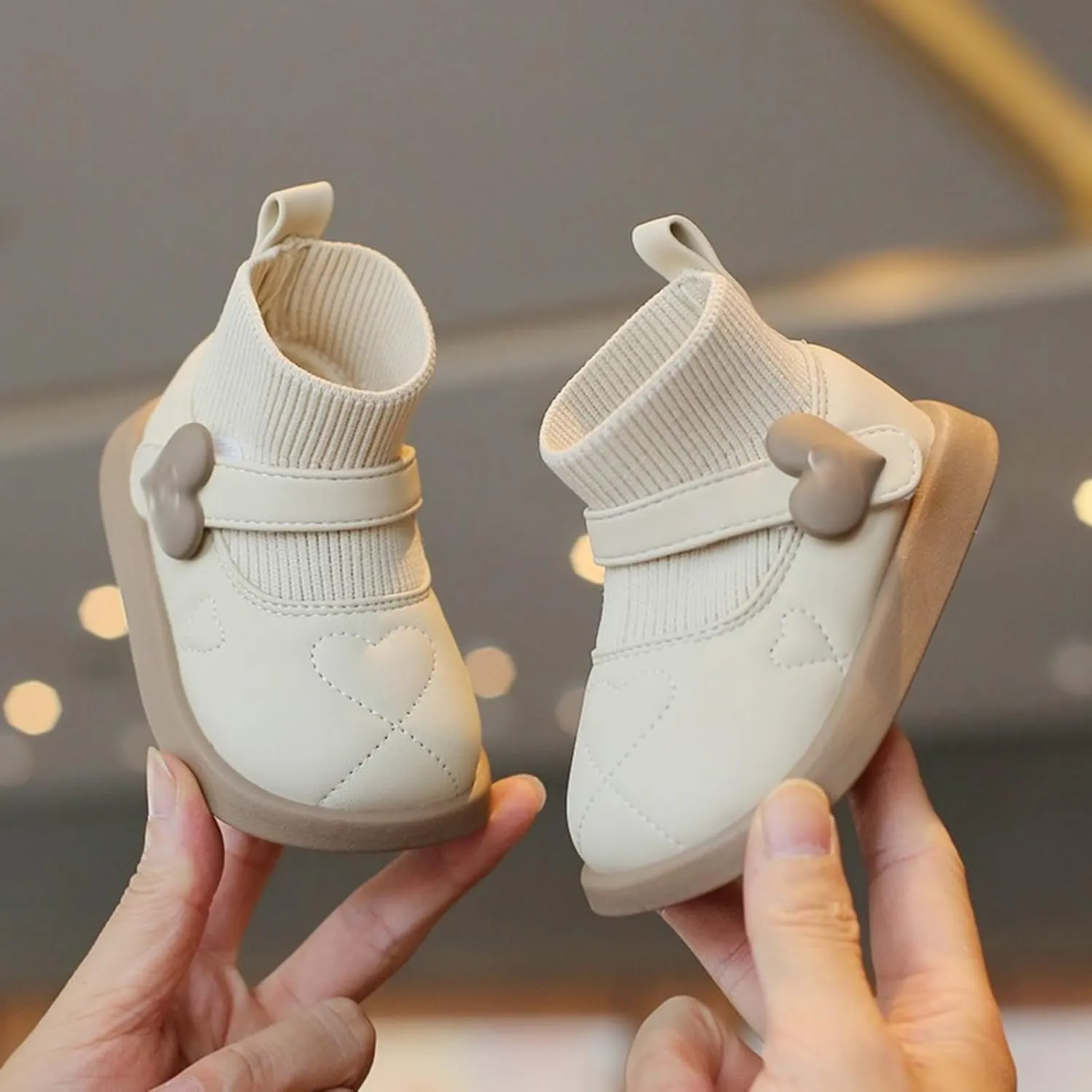 Baby Snow Ankle Boots Soft Sole Flat Slip On Boots Casual Walking Short Boots Warm Non Slip Low Calf Boots