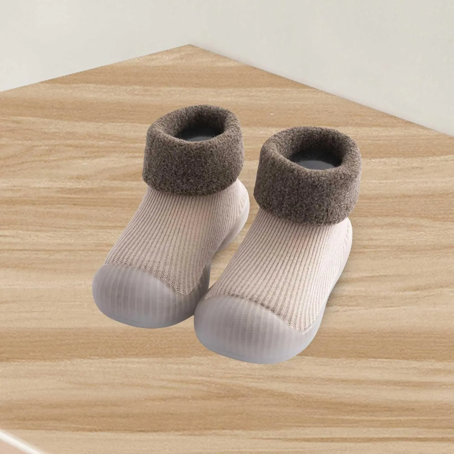 Baby Sock Shoes First Walking Shoes Infant Non-Slip Breathable Girls Slippers Soft Rubber Sole Slip On Sneaker